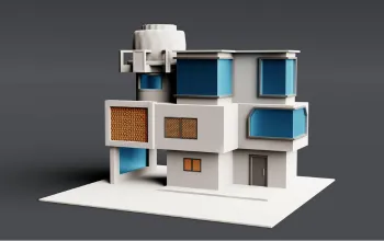 Advanced 3D modelling design showcasing realistic architectural visualization